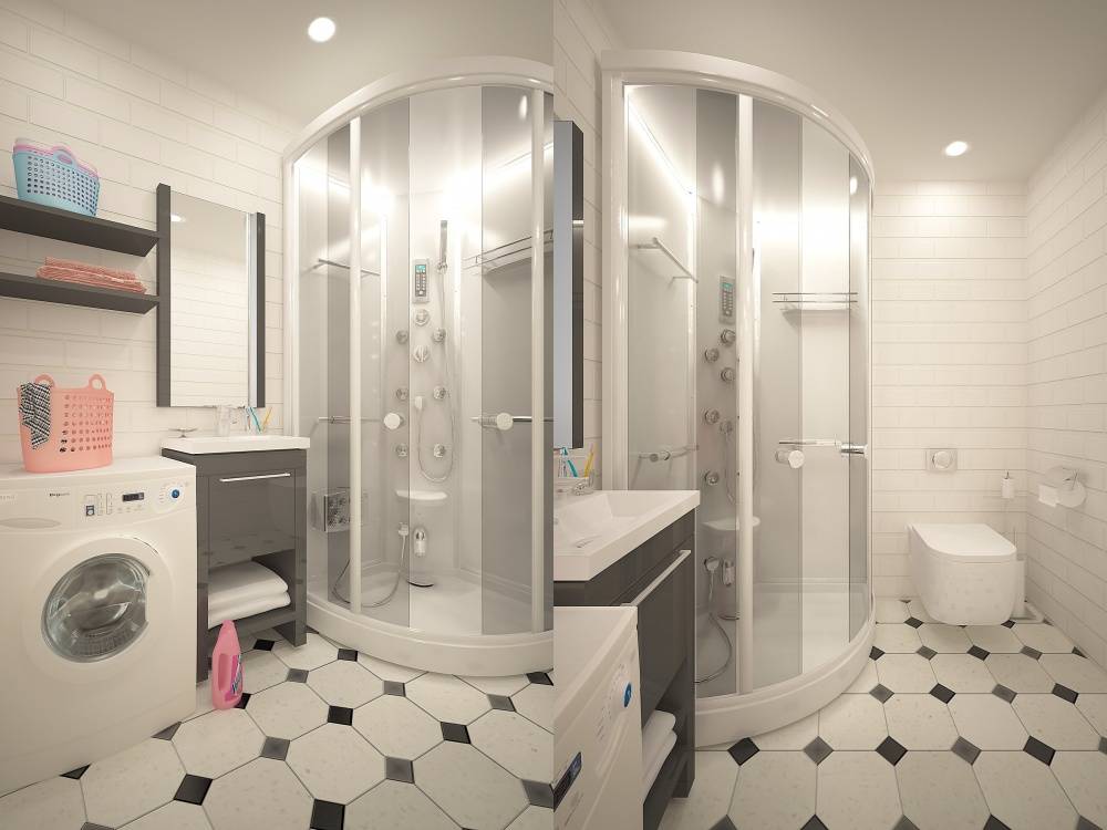 Ванная комната с душевой кабиной дизайн