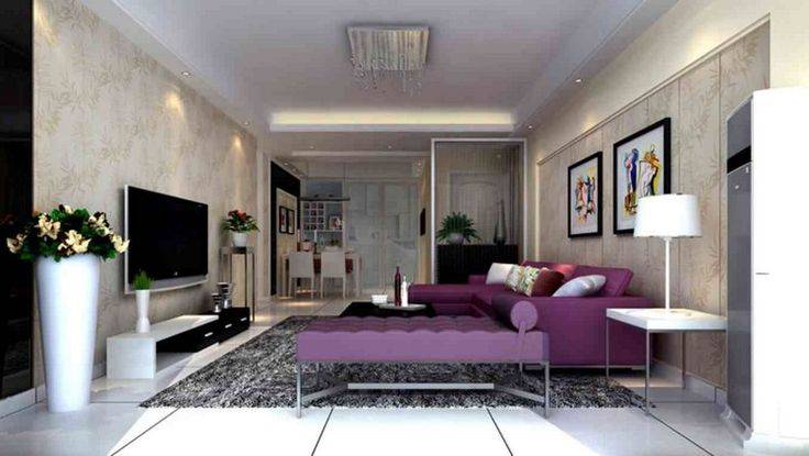 Фиолетовый диван в интерьере: особенности цвета и правила сочетания