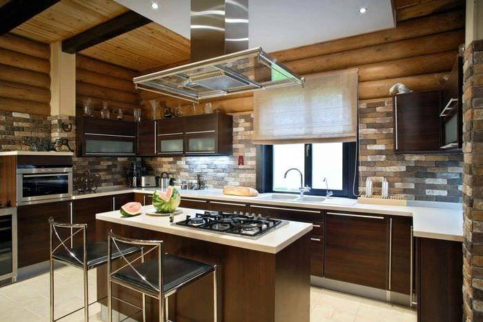 Деревенская кухня - современные решения для оформления и дизайна кухни. выбор мебели, отделки и декора + 100 фото