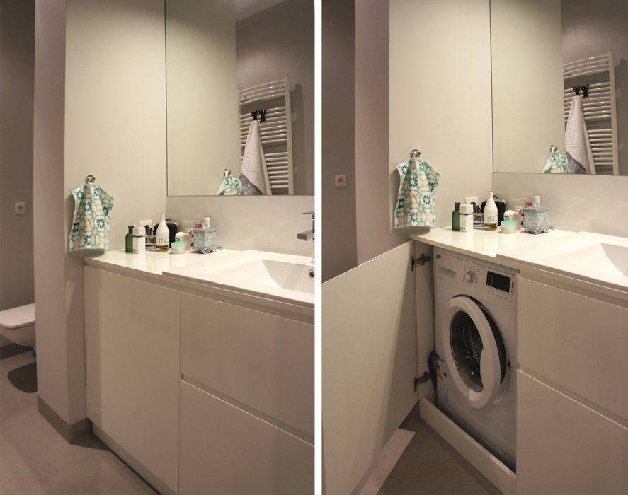 Стиральная машинка в ванной — 79 фото идей обустройства интерьера