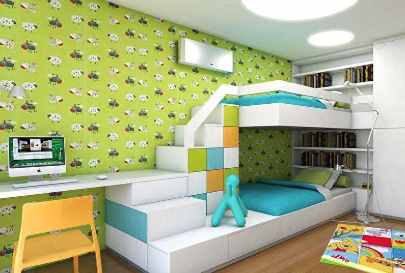 80 идей дизайна маленькой детской комнаты (фото)