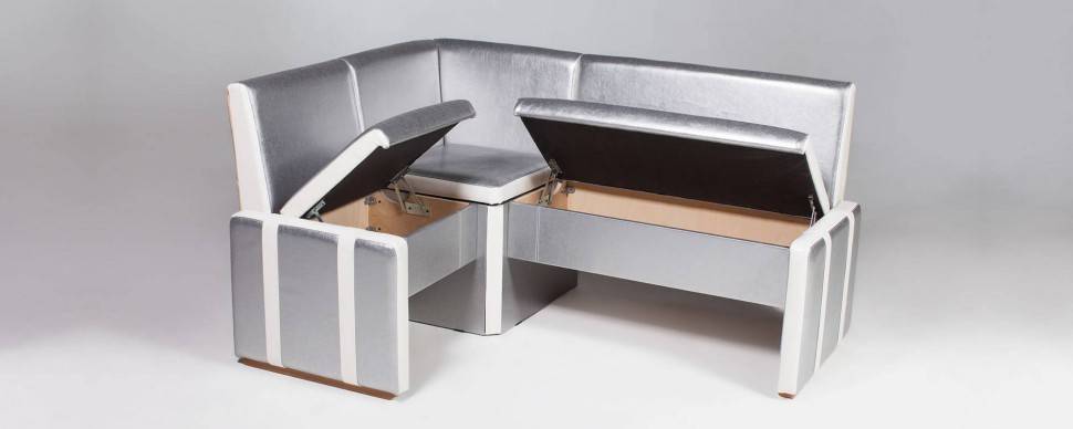Кухонные диваны с ящиком для хранения: особенности и тонкости выбора