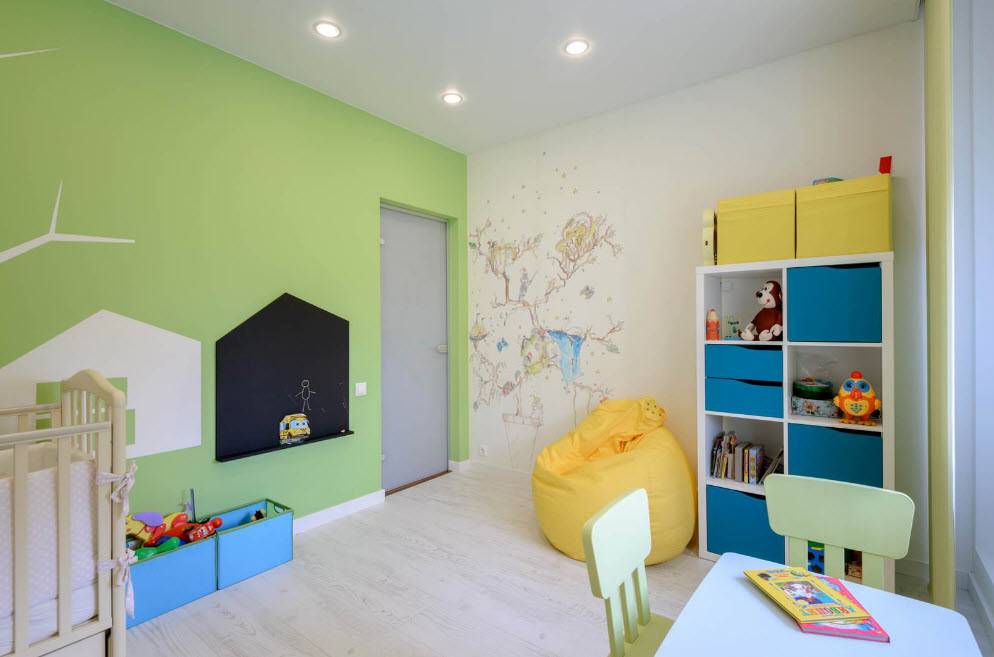 Примеры дизайна покраски стен в детских комнатах