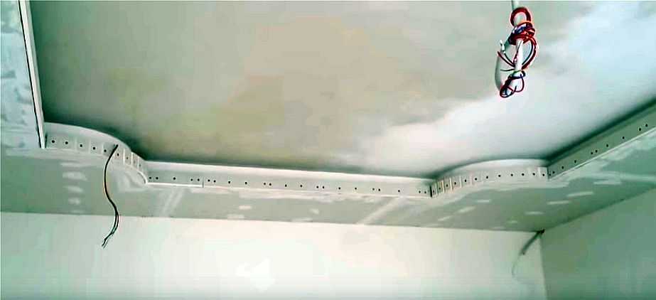 Как сделать потолок из гипсокартона с подсветкой своими руками: двухуровневый и подвесной: пошагово +видео