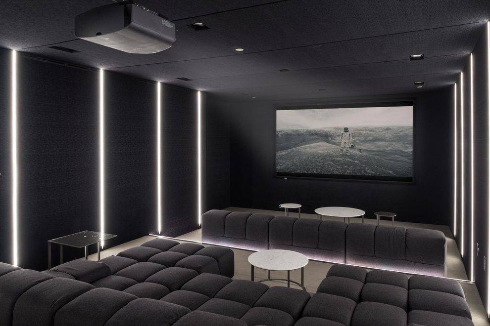 Дизайн домашнего кинотеатра +40 фото примеров интерьера