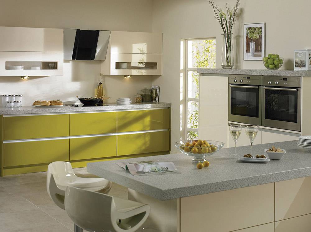 Дизайн кухни в оливковых тонах (фото примеры)