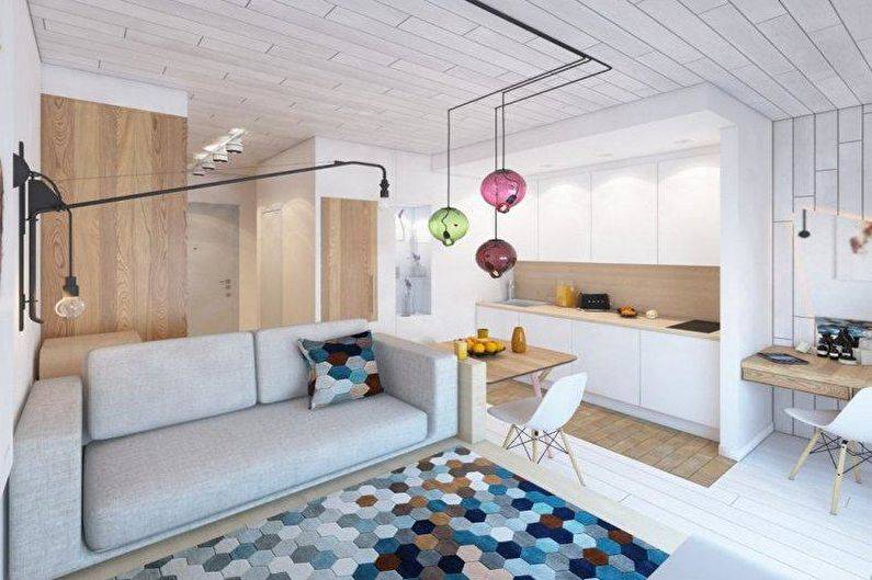 Дизайн интерьера квартиры-студии 28 кв. метров