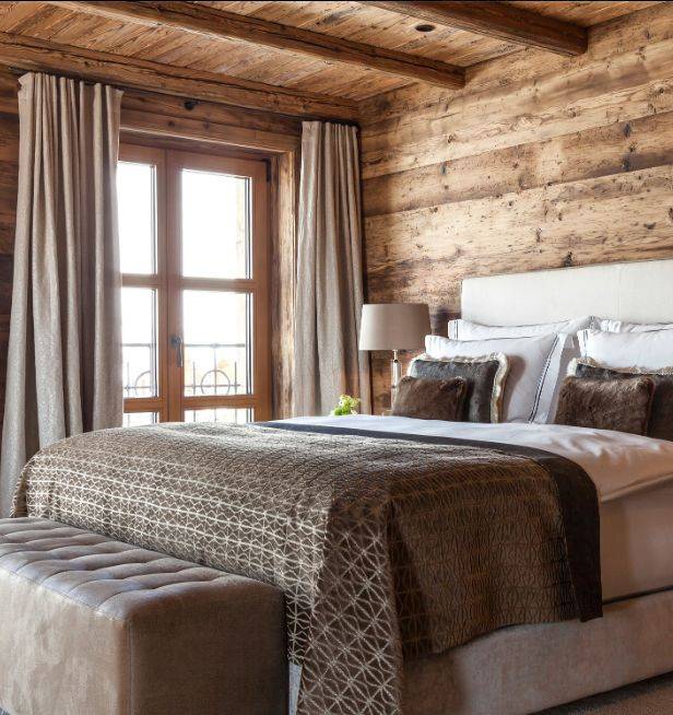 28 вариантов спален в стиле шале