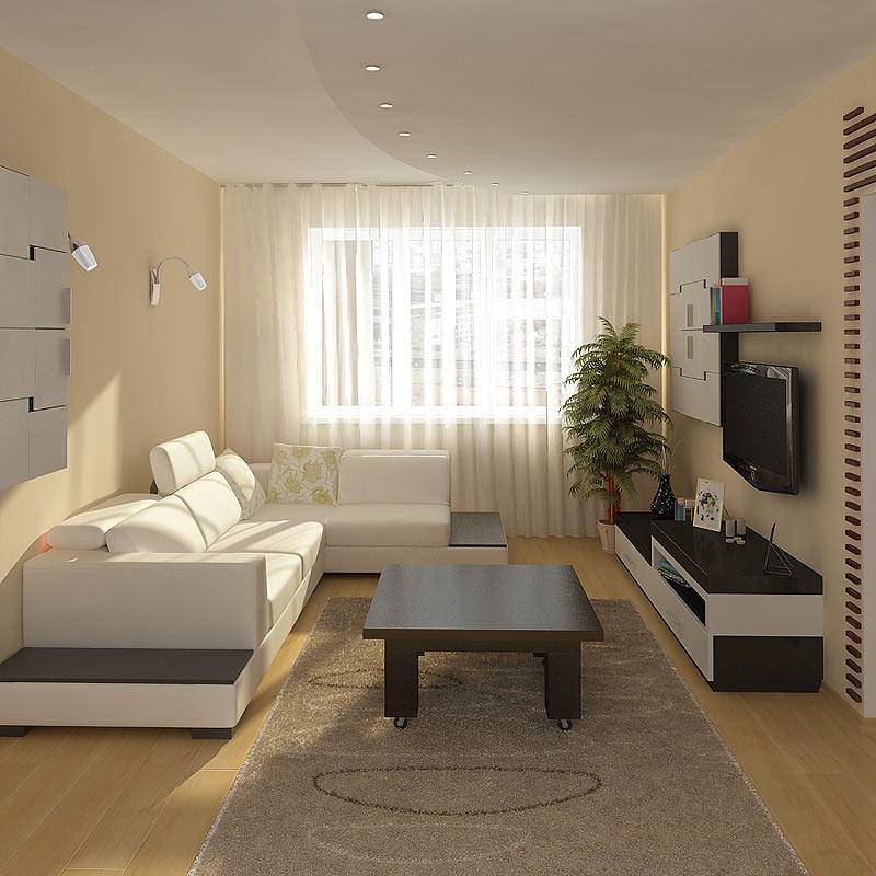 Способы расстановки мебели в прямоугольной комнате, советы дизайнеров
