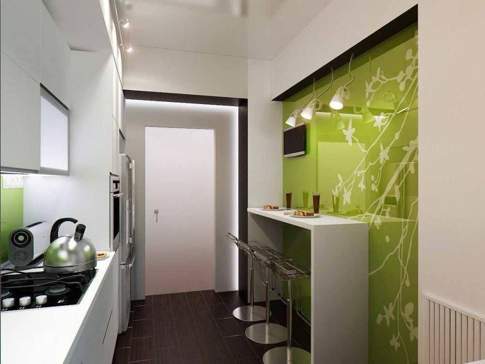 Дизайн интерьера маленькой кухни: идеи планировки, как обустроить маленькую площадь со встроенным холодильником в современном стиле
 - 45 фото