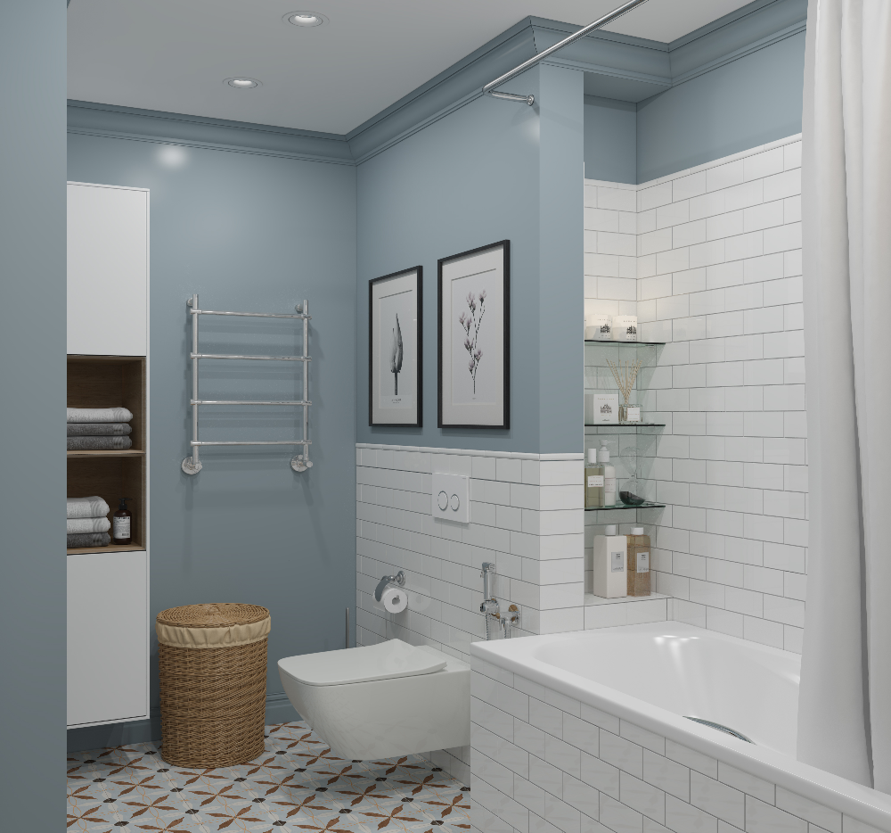 Дизайн ванной комнаты в скандинавском стиле фото