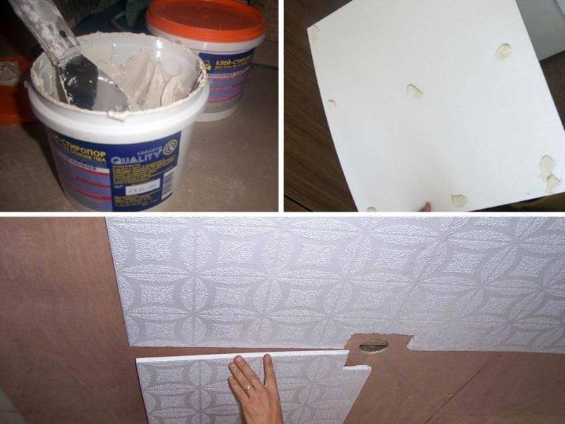 Как наклеить потолочную плитку своими руками пошаговая инструкция с фото