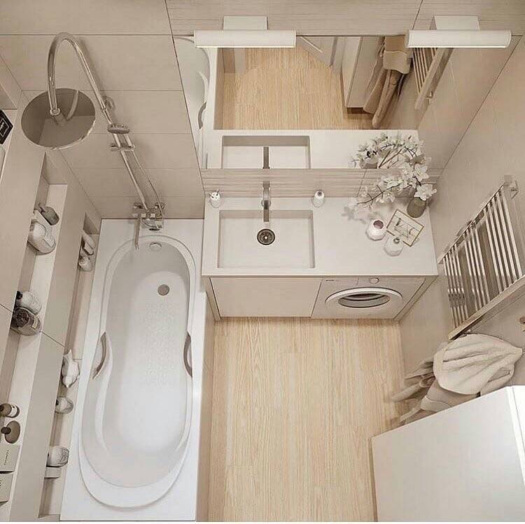 Дизайн ванной комнаты 3 кв. м.: особенности и маленькие хитрости