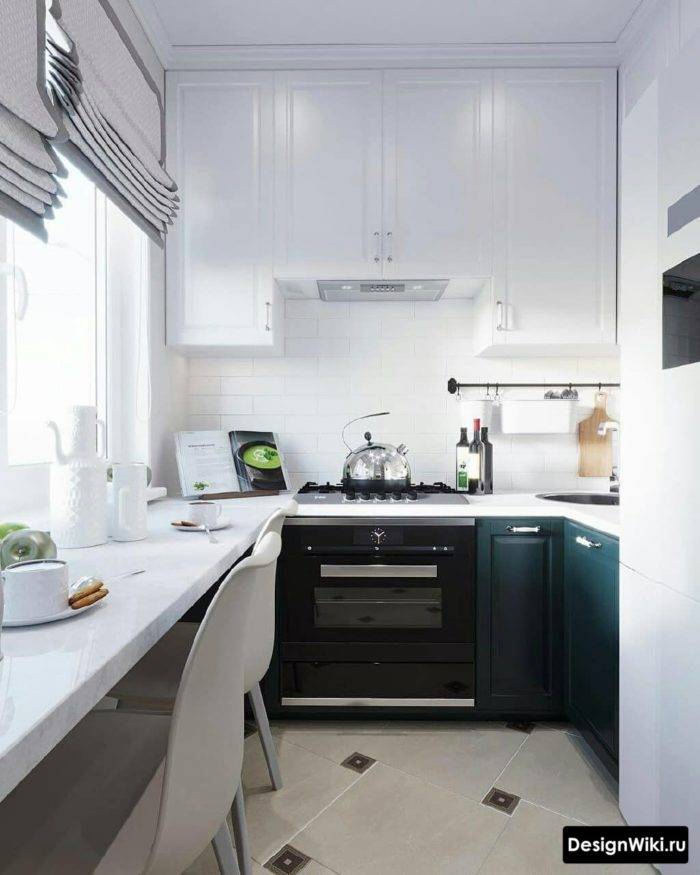 Как создать уютный дизайн на маленькой кухне площадью 7 кв. м — фото с примерами