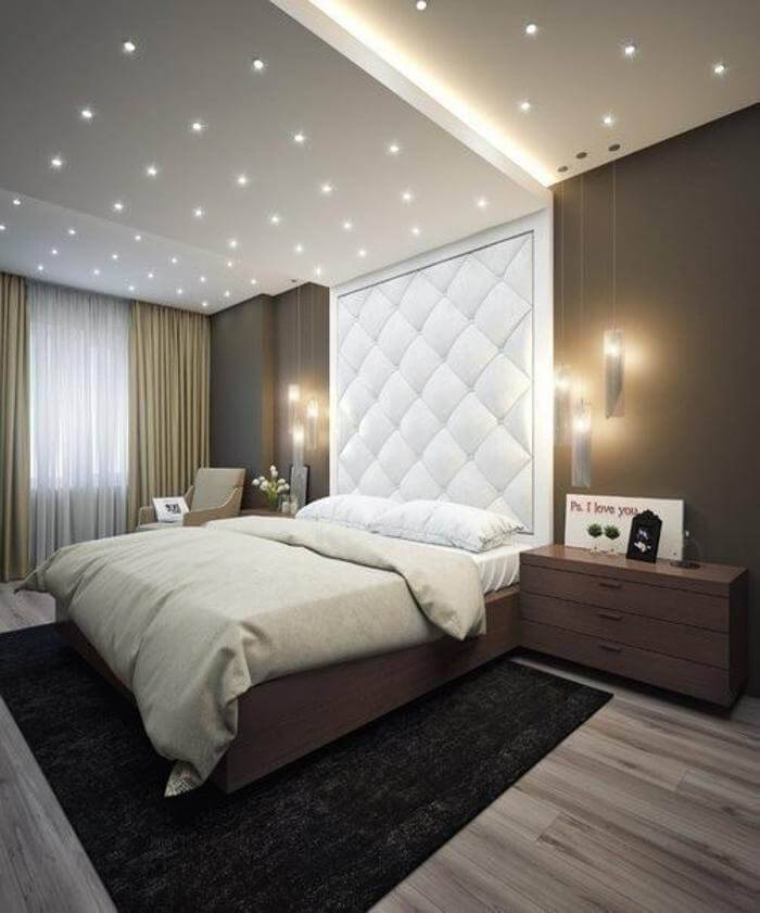 Освещение в спальне: реальные примеры освещения без люстры и с натяжным потолком. 115 фото идей дизайна