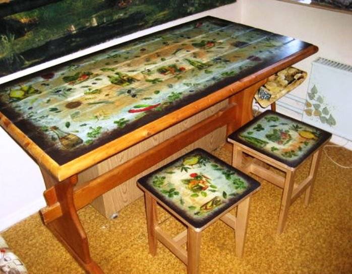 Как провести реставрацию стола в домашних условиях, идеи декора