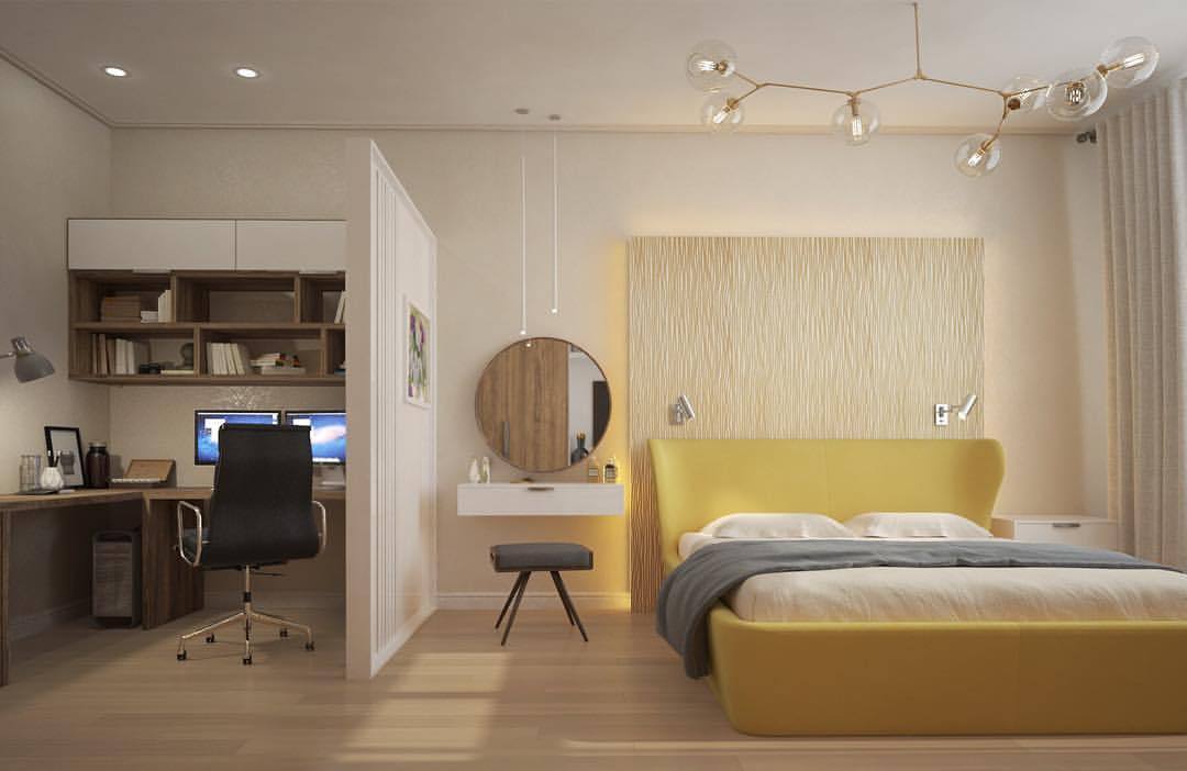 Зонирование кухни и спальни с помощью перегородки 47 фото идей, как отгородить спальную зону от гостиной и кабинета, используем стеллажи для зон