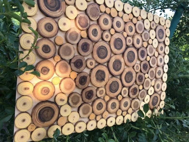 Спилы дерева для декора своими руками • деревенский портал