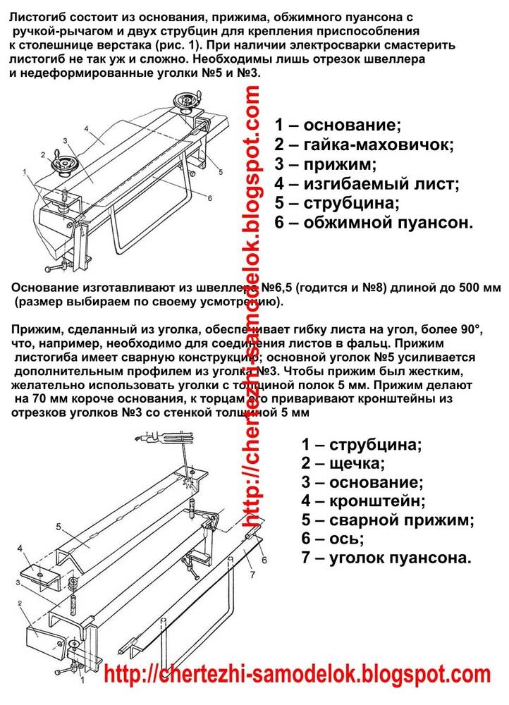 Листогибочный станок своими руками: как сделать оборудование для гибки металла, видео и фото – ремонт своими руками на m-stone.ru