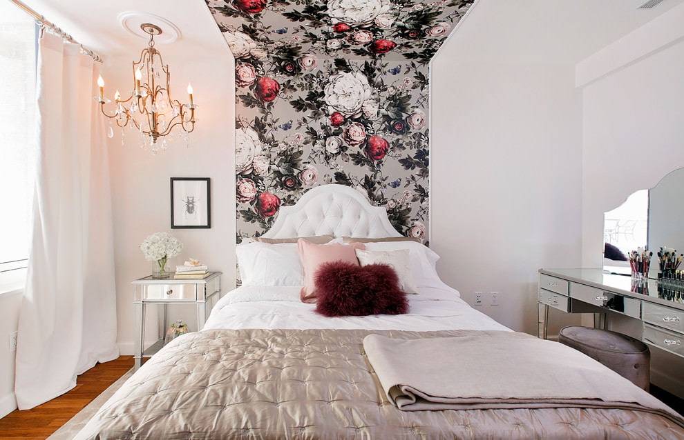 Обои для спальни: 150 фото новинок дизайна + правила сочетания по цвету