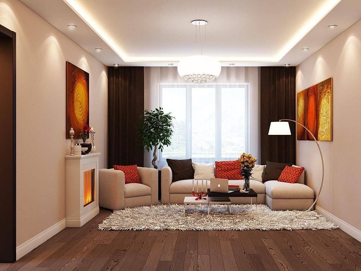 Дизайн зала в квартире: фото стильных интерьерных решений