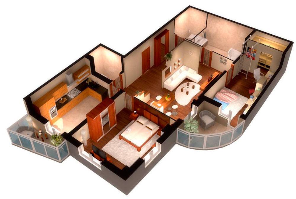 Дизайн 3-х комнатной квартиры — 115 фото лучших идей как оформить красивый интерьер