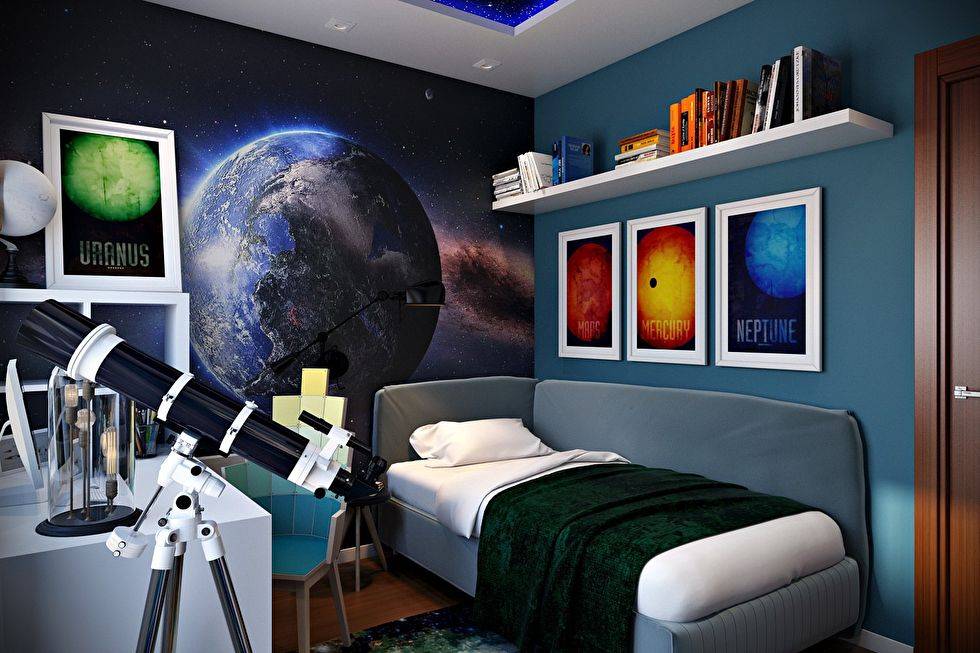 Как оформить комнату в стиле космос: советы, идеи, фото