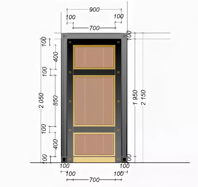 Типовые размеры межкомнатных дверей и дверных проемов