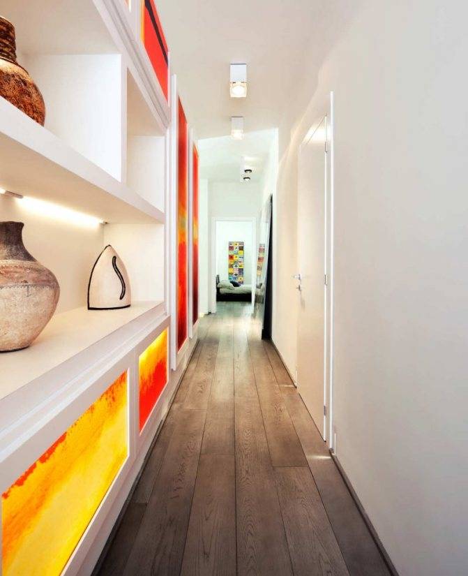 Дизайн узких коридоров (98 фото): интерьер длинного коридора в квартире, идеи и решения для «хрущевки» 2021