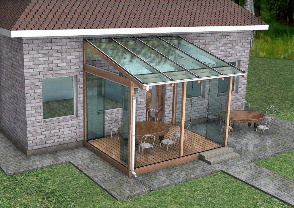 Проекты веранд пристроенных к дому: конструкции, материалы, рекомендации