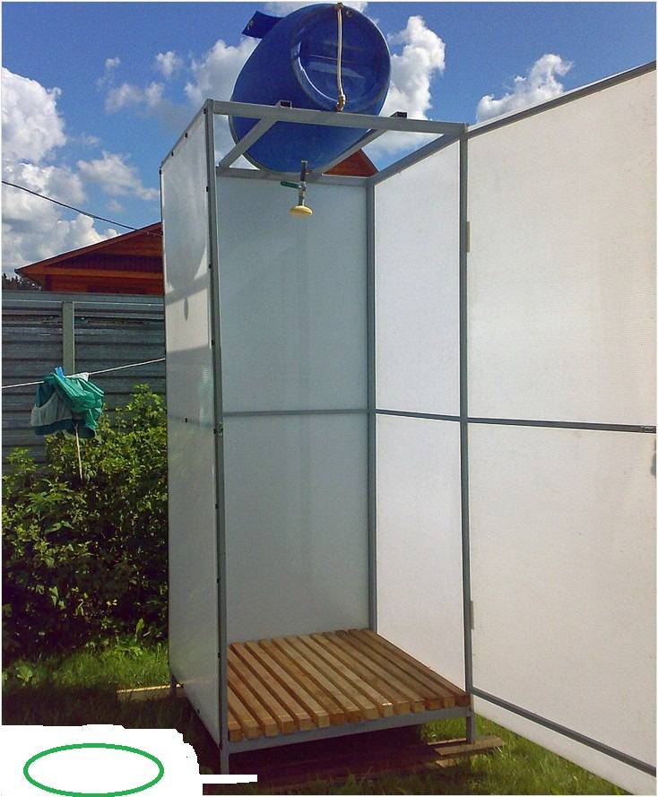 Чисто сработано: как построить летний душ своими руками во дворе частного дома