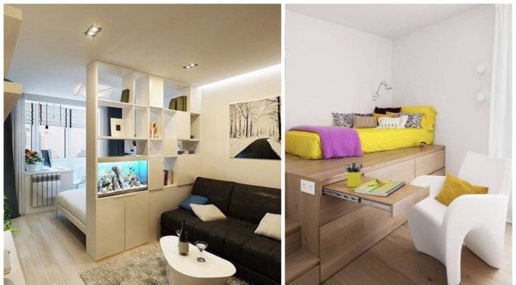 Красивый дизайн интерьера однокомнатной квартиры — 100 лучших идей на фото