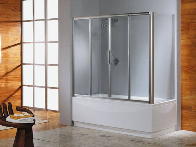 Раздвижные стеклянные шторки для ванной (58 фото): шторы и ширмы из стекла вместо тканевых моделей, установка ограждения с дверцами для ванной комнаты