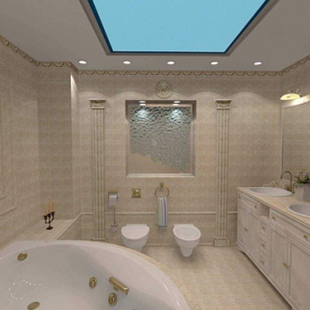 Потолок в ванной - 125 фото вариантов дизайна и стильного украшения потолка