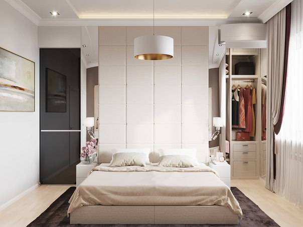 Дизайн спальни 18 кв. м. (84 фото) — интерьер комнаты с балконом, ремонт и планировка прямоугольной спальни-зала, как обставить