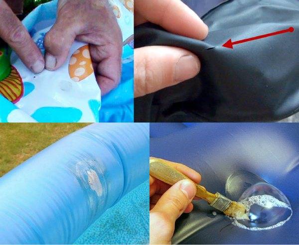 Как заклеить надувной матрас ✅ в домашних условиях и дырку с велюровой стороны