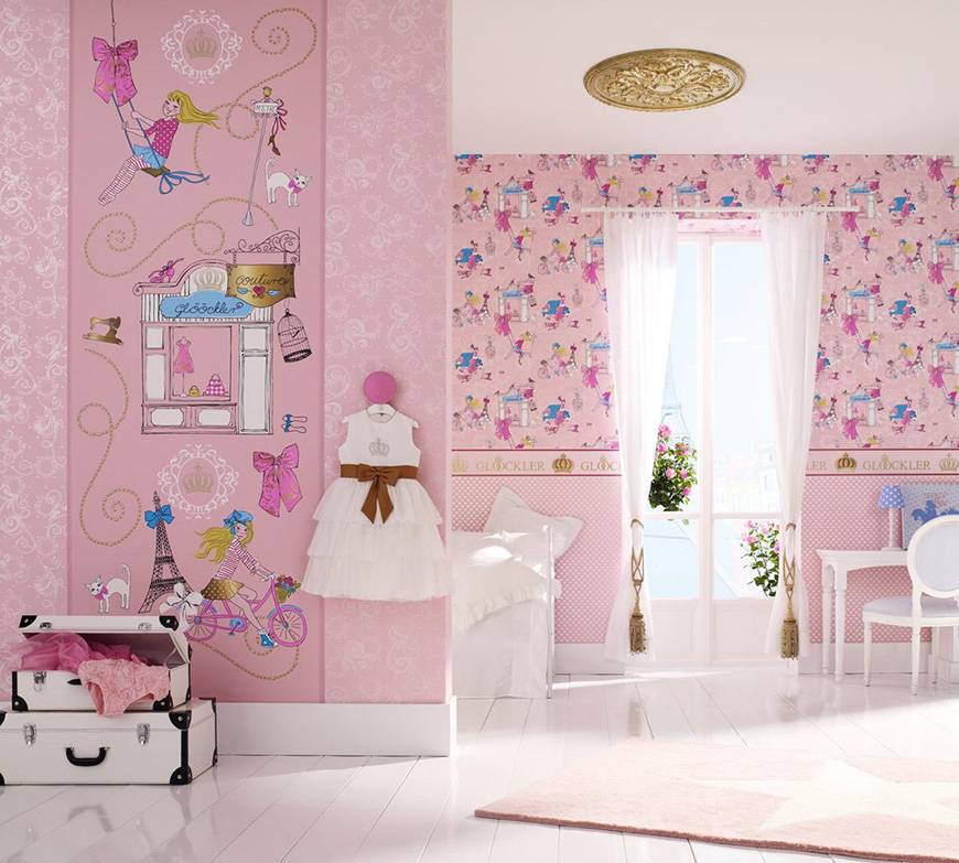 Комбинируем обои для выразительности дизайна : 135+ (фото) интерьеров спальни, гостиной, детской