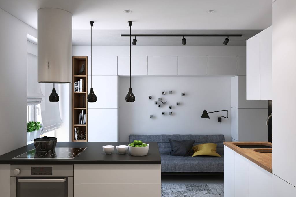 Дизайн кухни-студии +115 фото примеров интерьера