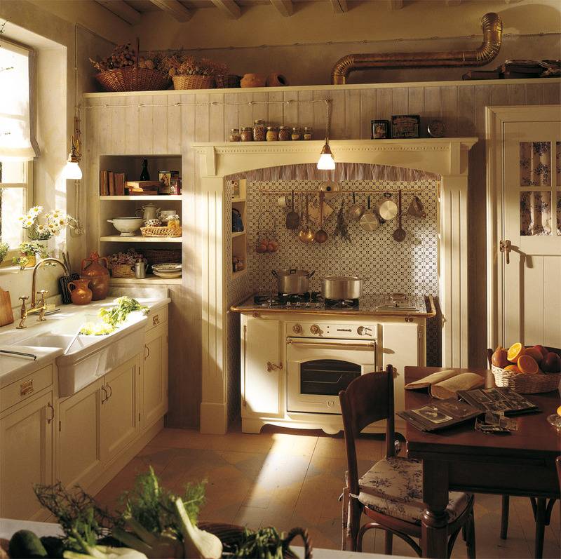 Кухня в деревенском доме (68 фото): идеи дизайна интерьера в старом сельском доме с печкой. экономвариант обустройства и отделки кухни в деревне