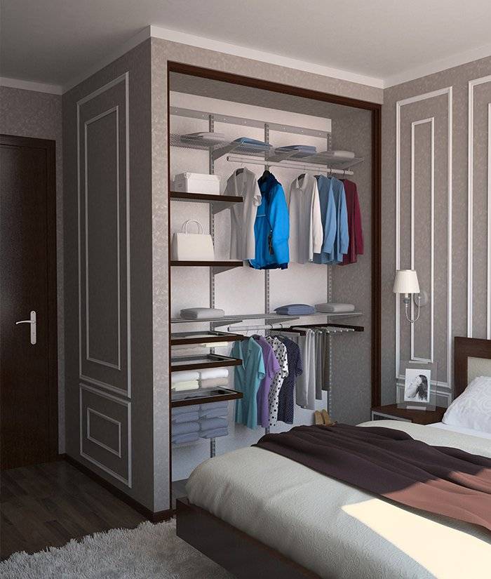 Гардеробная в спальне — топ-170 фото вариантов дизайна гардеробной в спальне. освещение и наполнение помещения. открытые и закрытые гардеробные