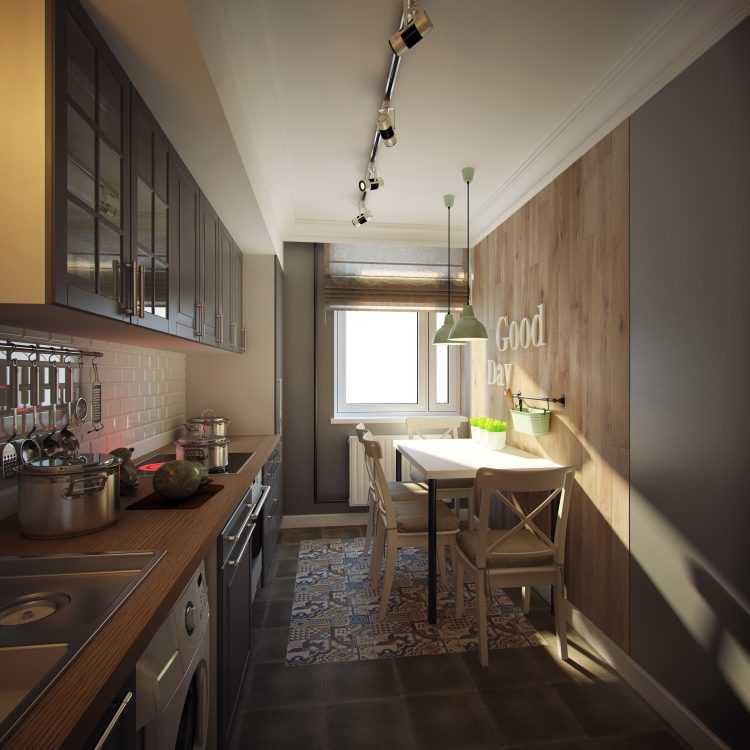 Прямоугольная кухня — как удобно обустроить интерьер смотрите в обзоре на 130 фото!