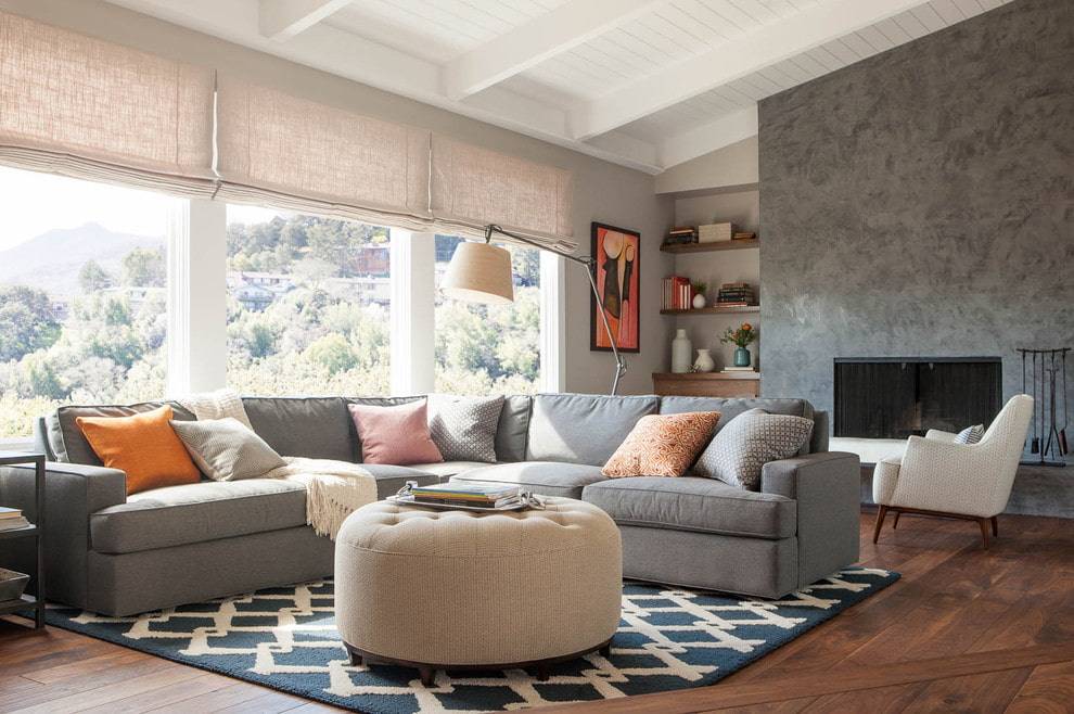 Синий диван в интерьере гостиной - 75 фото лучших вариантов внедрения в дизайндизайн гостиной