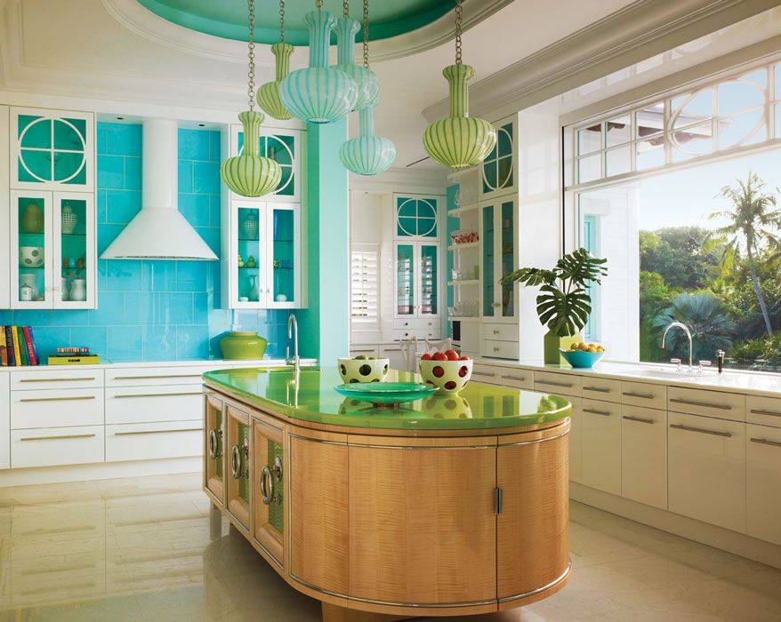 Кухня в зеленых тонах: дизайн интерьера и фото