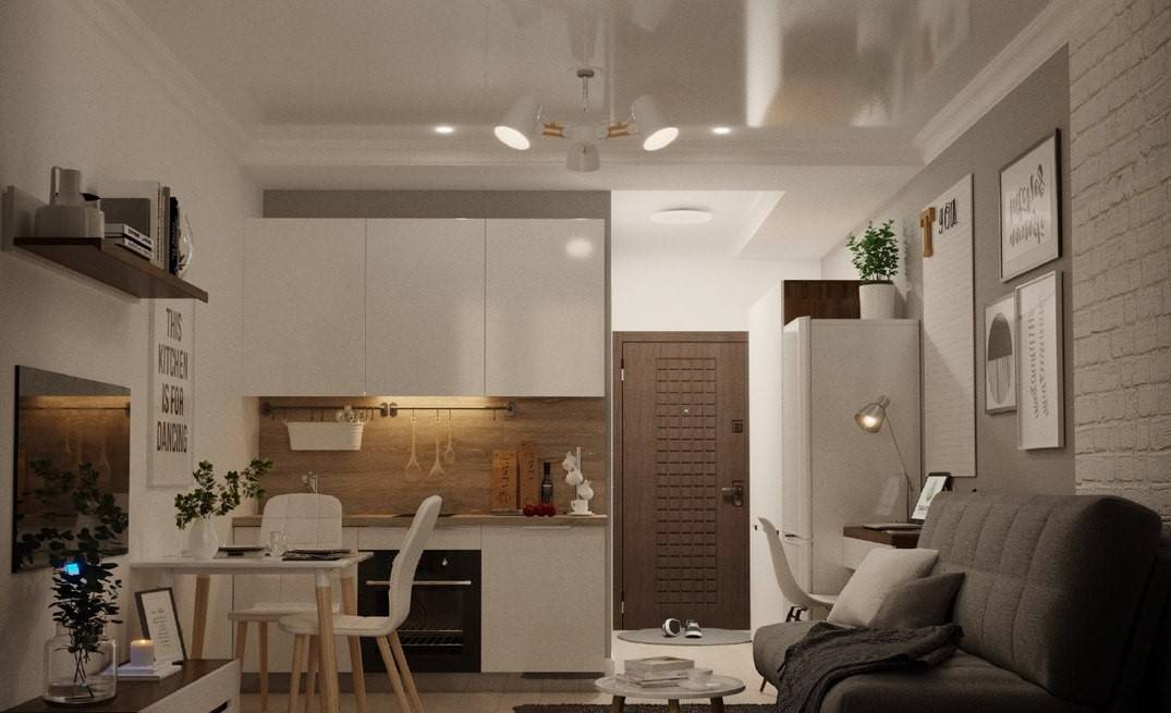 Дизайн квартиры 50 кв м, планировка и интерьер - фото примеров