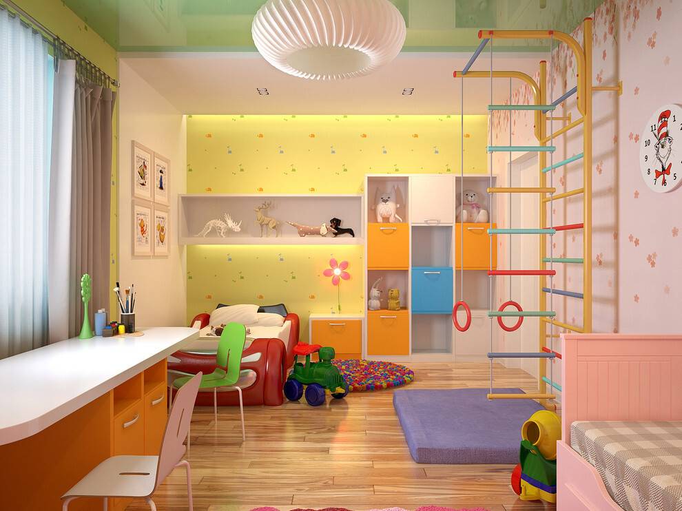 Мебель для разнополых детей: как обустроить комнату и визуально увеличить пространство