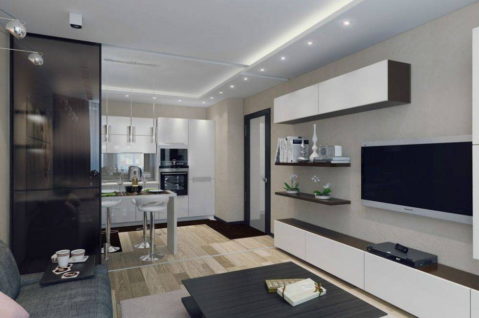 Дизайн кухни гостиной 30 кв. м. + 70 фото идей интерьера
