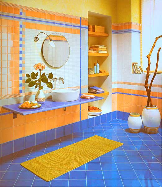 Дизайн ванной комнаты и туалета облицованных керамической плиткой