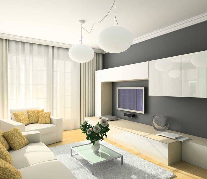 Современный стиль в гостиной — варианты дизайна комнаты 19 кв. метров