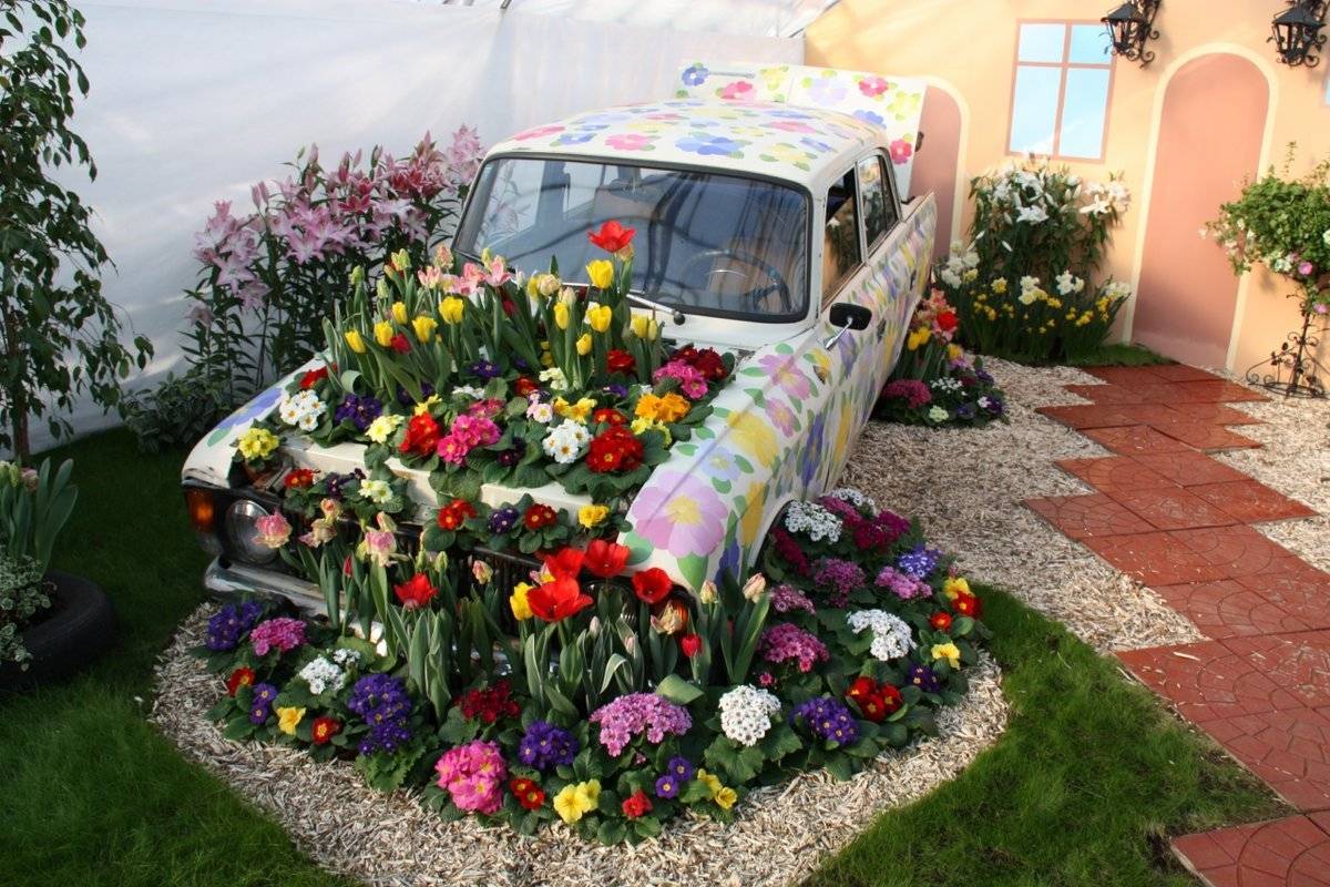 ✿ клумбы: >34 пошаговых мастер класса + фото (248 идей) - своими руками