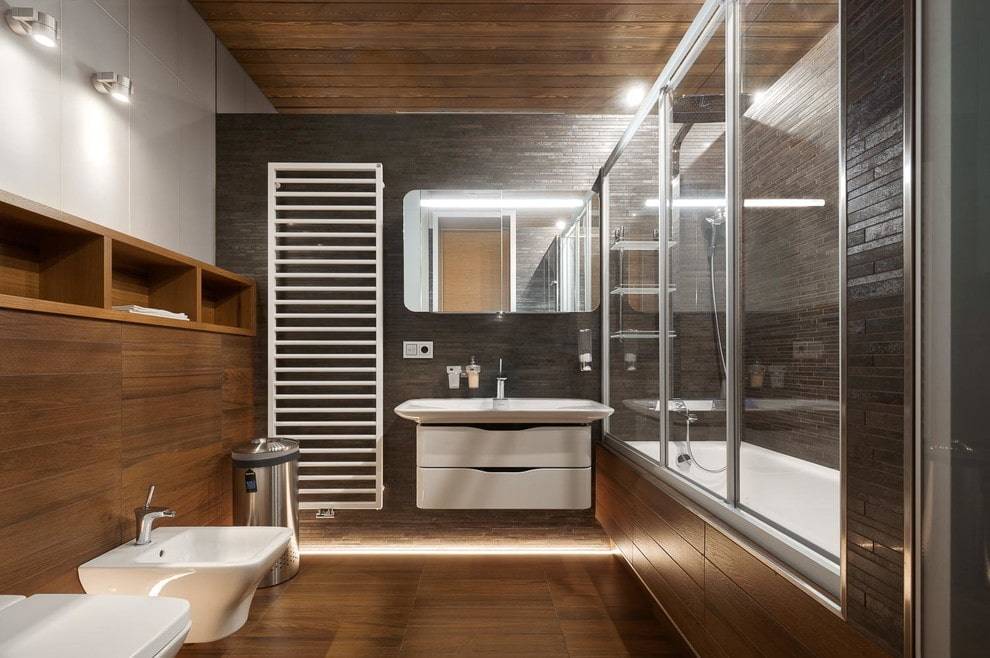 Дизайн ванной с душевой: обзор лучших идей и советы по оформлению (80 фото)